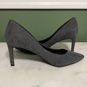 H&M Gray Faux-Suede 2.5in size 8.5 Heels